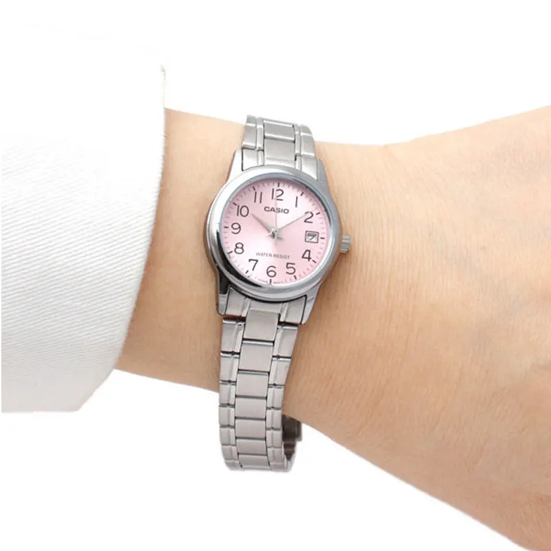 Casio Enticer Japan Quartz Pink Dial Ladies Watch- LTP-V002D-4B
